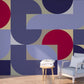 Art deco abstract geometric colorful photo wallpaper peel and stick scandinavian wall mural