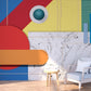 Art deco abstract geometric colorful photo wallpaper peel and stick scandinavian wall mural