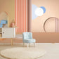 Mid century modern wallpaper peel and stick wall mural, sandy pink wallpaper, geometric vinyl wallpaper, canvas wallpaper