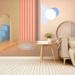 Mid century modern wallpaper peel and stick wall mural, sandy pink wallpaper, geometric vinyl wallpaper, canvas wallpaper