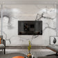 Large marble photo mural, white peel and stick wallpaper, self adhesive canvas wallpaper, temporary marble wall decal, vinyl photo wallpaper