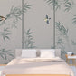 Extra large bamboo self adhesive wall mural, tropical peel and stick wallpaper, temporary asian photo mural, removable green photo wallpaper