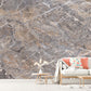 Extra large marble self adhesive wallpaper, grey peel and stick wall mural, accentual abstract wallcovering, modern living room wallpaper