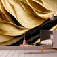 Extra large 3d wallpaper, abstract self adhesive wall mural, gold black peel and stick wallpaper, luxury accentual bedroom photo wallpaper